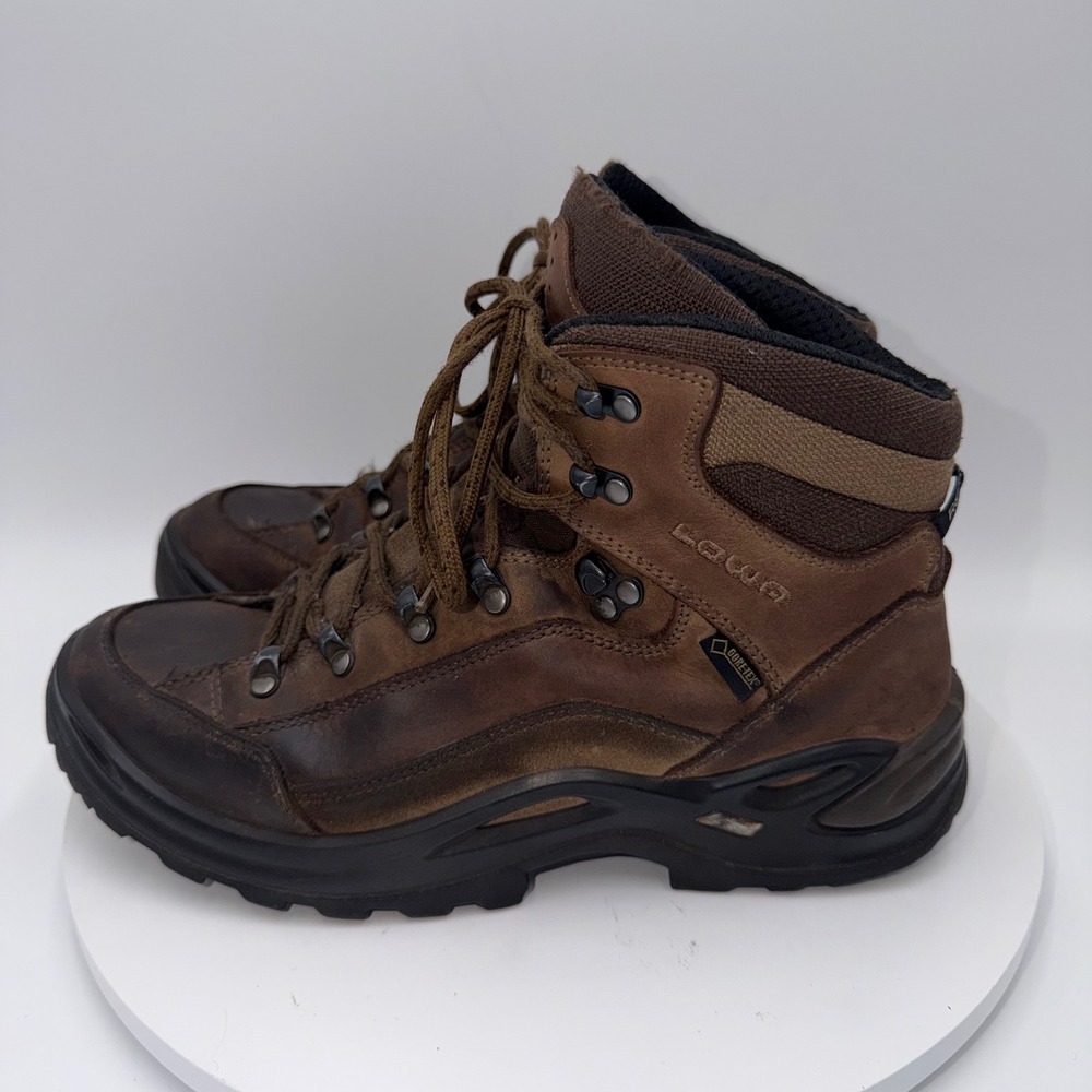 Lowa Renegade GTX Mid Brown Leather Gore-Tex Hiking Boots Women's size 10